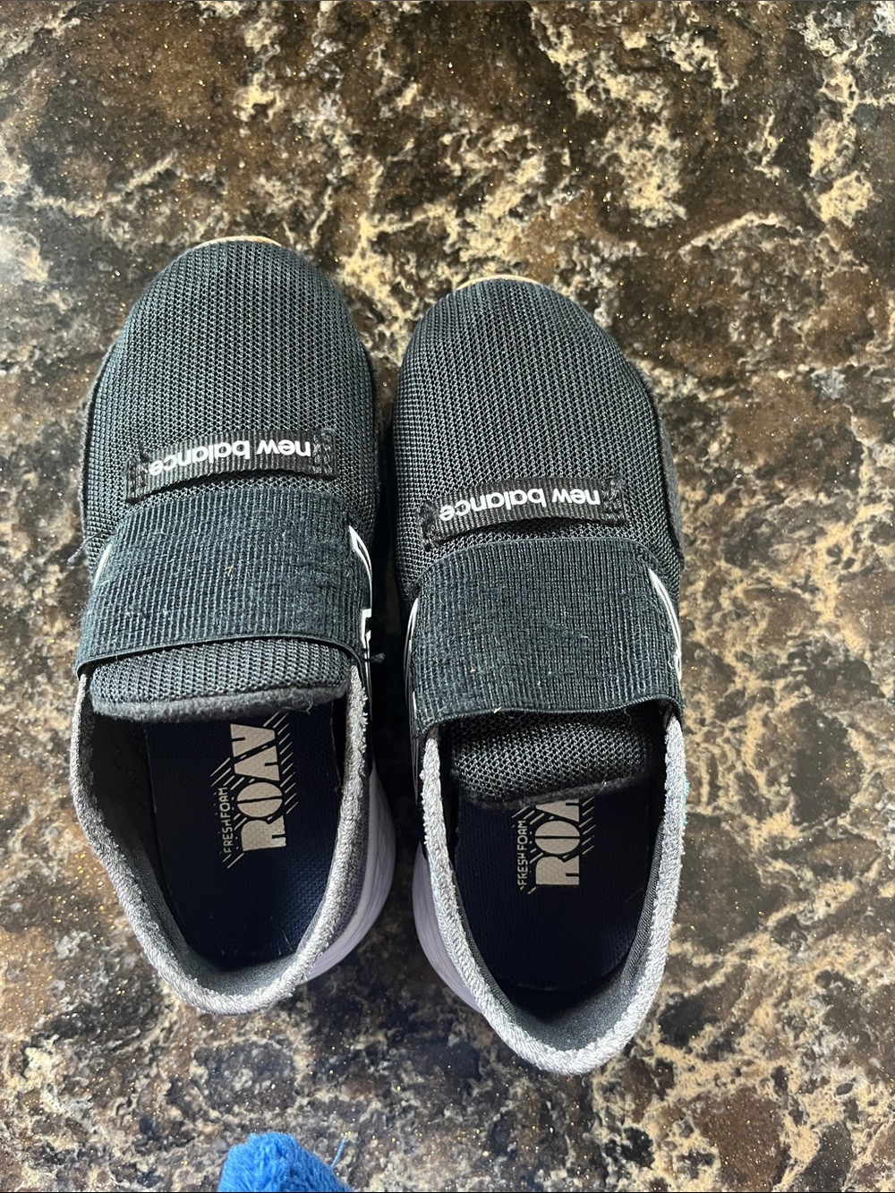New Balance Kids Black and Gray Slip-On Sneakers. Never worn